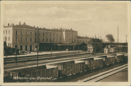 Alte Ansichtskarte Wittenberge, Bahnhof