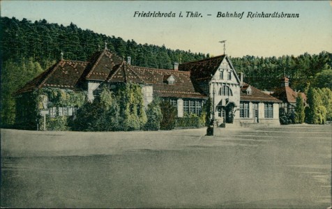 Alte Ansichtskarte Friedrichroda, Bahnhof Reinhardtsbrunn