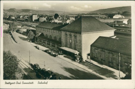Alte Ansichtskarte Stuttgart-Bad Cannstatt, Bahnhof