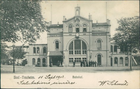 Alte Ansichtskarte Bad Nauheim, Bahnhof