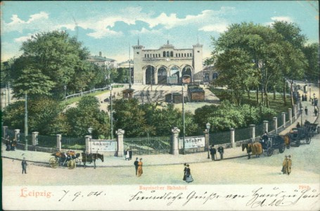 Alte Ansichtskarte Leipzig, Bayrischer Bahnhof