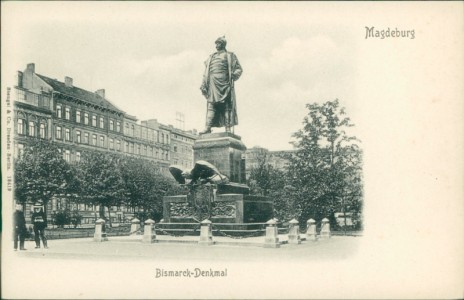 Alte Ansichtskarte Magdeburg, Bismarck-Denkmal