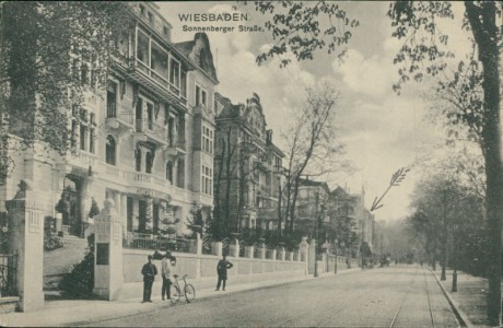 Alte Ansichtskarte Wiesbaden, Sonnenberger Straße