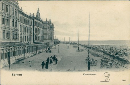 Alte Ansichtskarte Borkum, Kaiserstrasse