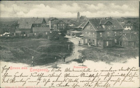 Alte Ansichtskarte Langeoog, Panorama