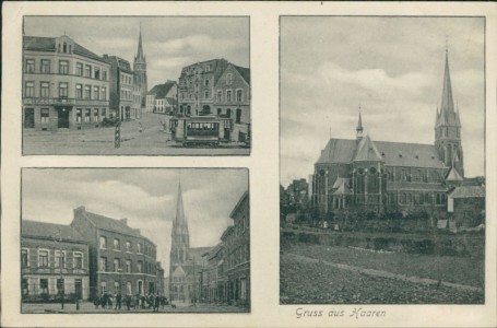 Alte Ansichtskarte Aachen-Haaren, Mehrbildkarte mit Restaurant Gehlen