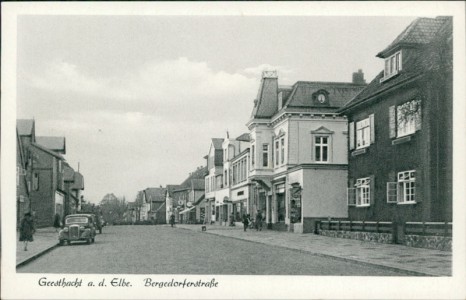 Alte Ansichtskarte Geesthacht, Bergedorferstraße