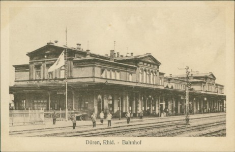 Alte Ansichtskarte Düren, Bahnhof