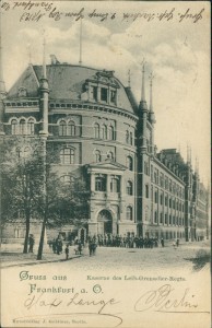 Alte Ansichtskarte Frankfurt (Oder), Kaserne des Leib-Grenadier-Regts.