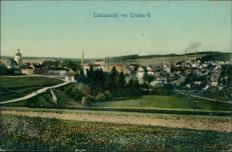 Alte Ansichtskarte Zeulenroda-Triebes, Gesamtansicht