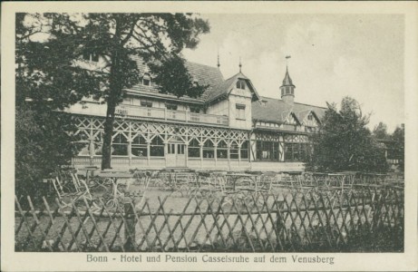 Alte Ansichtskarte Bonn, Hotel und Pension Casselsruhe auf dem Venusberg