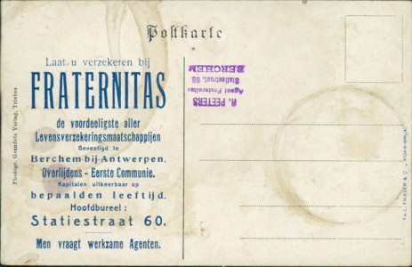 Adressseite der Ansichtskarte Zeulenroda-Triebes, Gesamtansicht