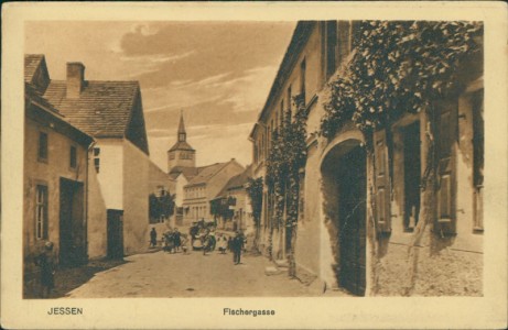 Alte Ansichtskarte Jessen (Elster), Fischergasse