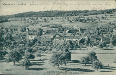Alte Ansichtskarte Lustdorf, Gesamtansicht