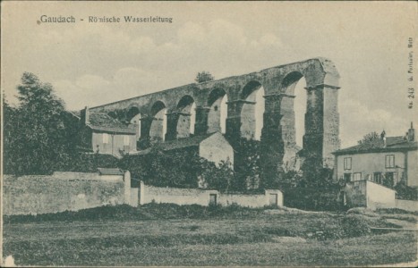 Alte Ansichtskarte Jouy-aux-Arches / Gaudach, Römische Wasserleitung