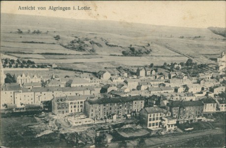 Alte Ansichtskarte Algrange / Algringen, Teilansicht