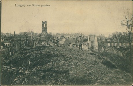 Alte Ansichtskarte Longwy, von Westen gesehen