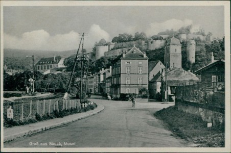 Alte Ansichtskarte Sierck-les-Bains, Partie im Ort