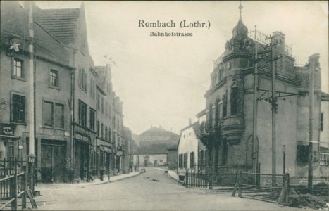 Alte Ansichtskarte Rombas / Rombach, Bahnhofstrasse