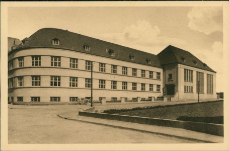 Alte Ansichtskarte Rombas / Rombach, Collège - Entrée salles des Fêtes