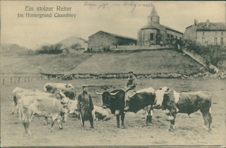Alte Ansichtskarte Chambley-Bussières, Ein stolzer Reiter
