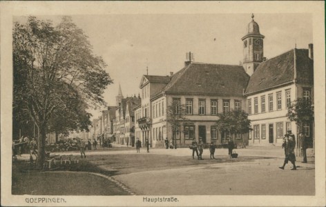 Alte Ansichtskarte Göppingen, Hauptstraße