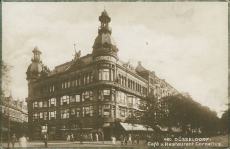 Alte Ansichtskarte Düsseldorf, Café u. Restaurant Cornelius