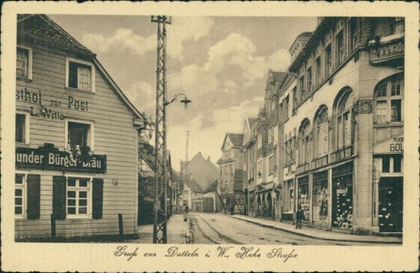Alte Ansichtskarte Datteln, Hohe Straße