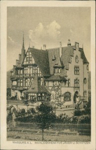Alte Ansichtskarte Marburg, Invalidenheim für Jäger u. Schützen