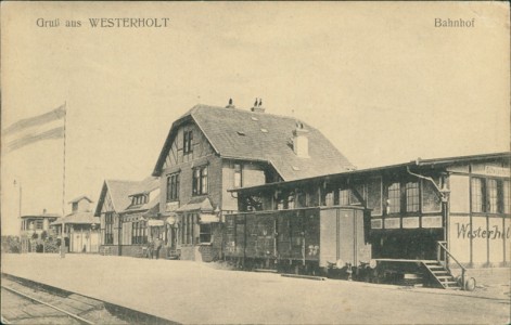 Alte Ansichtskarte Herten-Westerholt, Bahnhof