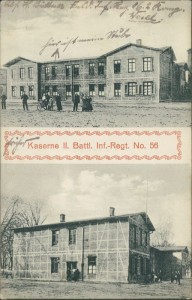Alte Ansichtskarte Wesel, Kaserne II. Battl. Inf.-Regt. No 56