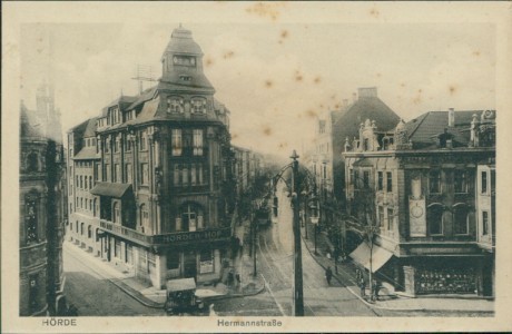 Alte Ansichtskarte Dortmund-Hörde, Hermannstraße