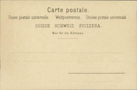 Adressseite der Ansichtskarte Friedrich Schiller, Schiller's Wilhelm Tell No. 3