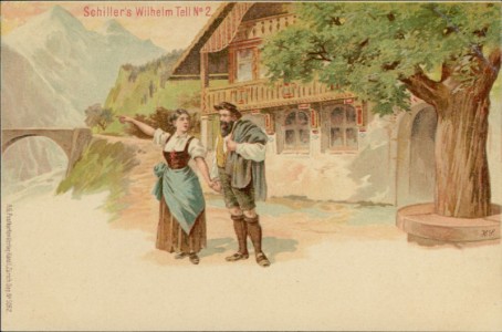 Alte Ansichtskarte Friedrich Schiller, Schiller's Wilhelm Tell No. 2