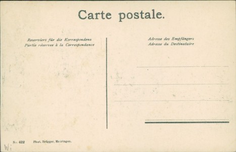 Adressseite der Ansichtskarte Meiringen, Teilansicht