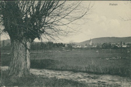 Alte Ansichtskarte Riehen, Panorama