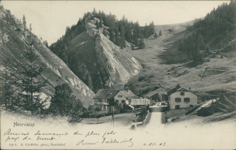 Alte Ansichtskarte Noirvaux (La Côte-aux-Fées), Ortsansicht