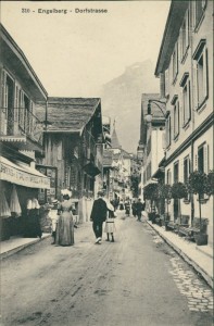 Alte Ansichtskarte Engelberg, Dorfstrasse