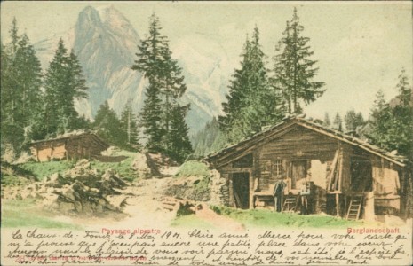 Alte Ansichtskarte Paysage alpestre, Berglandschaft