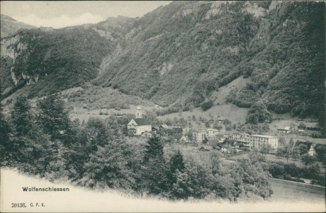 Alte Ansichtskarte Wolfenschiessen, Panorama