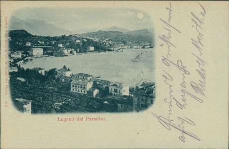 Alte Ansichtskarte Lugano, Lugano dal Paradiso