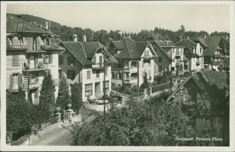 Alte Ansichtskarte Hergiswil, Pension Flora