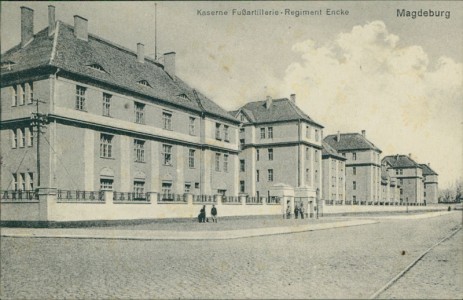 Alte Ansichtskarte Magdeburg, Kaserne Fußartillerie-Regiment Encke