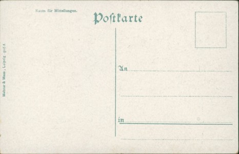 Adressseite der Ansichtskarte Brandenburg an der Havel, Kriegerdenkmal