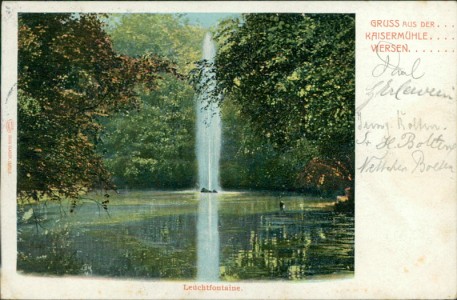 Alte Ansichtskarte Viersen, Kaisermühle, Leuchtfontaine