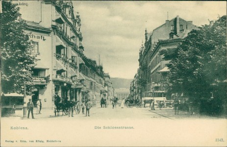Alte Ansichtskarte Koblenz, Schlossstrasse