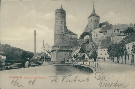 Alte Ansichtskarte Bautzen, Alte Wasserkunst