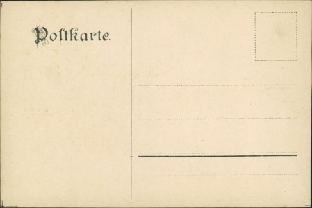 Adressseite der Ansichtskarte Freiberg, Eichenkranz sei's Panier