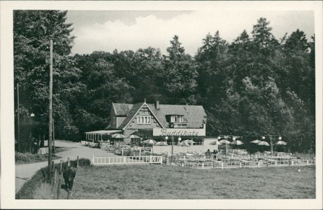 Alte Ansichtskarte Bundesautobahn-Raststätte "Buddikate", Inh. H. Gostischa, Bundesautobahn Hamburg-Lübeck, km 32,8