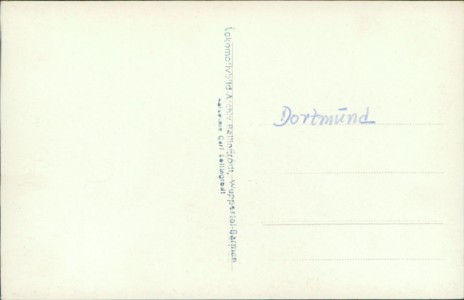 Adressseite der Ansichtskarte Dortmund, Hauptbahnhof, Straßenbahn Linie 5